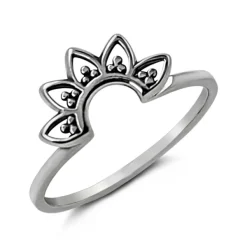 Studio Jewellery Feature & Stacker Rings | Rings-Small Mandala Silver Ring