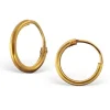 Studio Jewellery Hoop Earrings | Earrings-Small 8-16mm Gold on Sterling Silver Hoop Sleeper Earrings