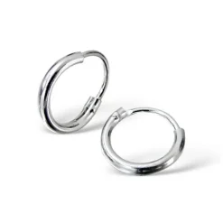 Studio Jewellery Hoop Earrings | Earrings-Small 8-16mm Sterling Silver Hoop Sleeper Earrings