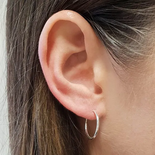 Studio Jewellery Hoop Earrings | Earrings-Small 8-16mm Sterling Silver Hoop Sleeper Earrings
