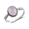 Studio Jewellery Gem Stone Rings | Rings-Small Oval Rose Quartz Sterling Silver Ring