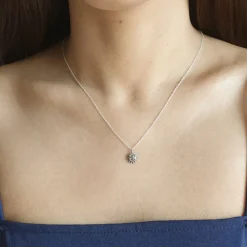 Studio Jewellery Necklaces-Smiling Sun and Moon Silver Necklace