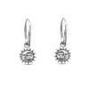 Studio Jewellery Hoop Earrings | Earrings-Smiling Sun Moon Silver Hoop Earrings