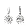 Studio Jewellery Hoop Earrings | Earrings-Smiling Sun Silver Hoop Earrings