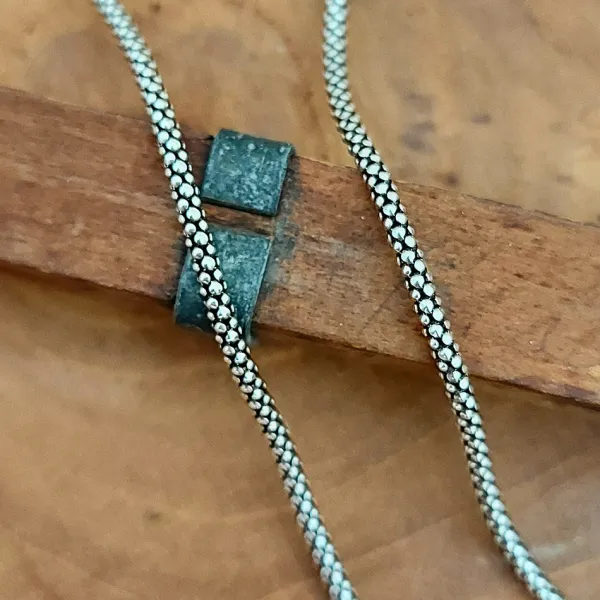 Studio Jewellery Necklaces-Snake Charm and Chain Necklace