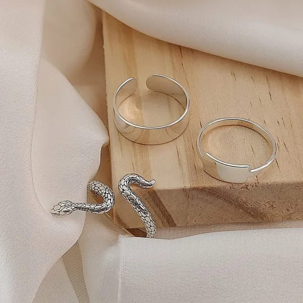 Studio Jewellery Feature & Stacker Rings | Rings-Snake Silver Ring