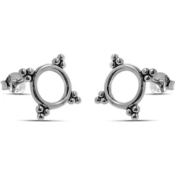 Studio Jewellery Stud Earrings | Earrings-Sphere Beads Silver Earring Studs