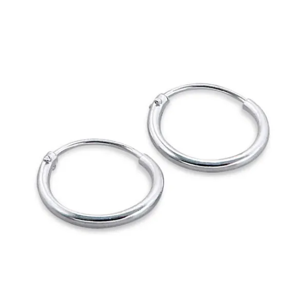 Studio Jewellery Necklaces-Standard 45cm Silver Chain Necklace + Hoops