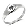 Studio Jewellery Feature & Stacker Rings | Rings-Star Baby Signet Silver Ring