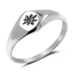 Studio Jewellery Feature & Stacker Rings | Rings-Star Baby Signet Silver Ring