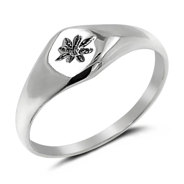 Studio Jewellery Feature & Stacker Rings | Rings-Star Baby Signet Silver Ring