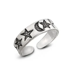 Studio Jewellery Midi And Knuckle Rings | Rings-Star Star Moon Knuckle Ring