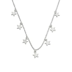 Studio Jewellery Necklaces-7 Stars Silver Necklace