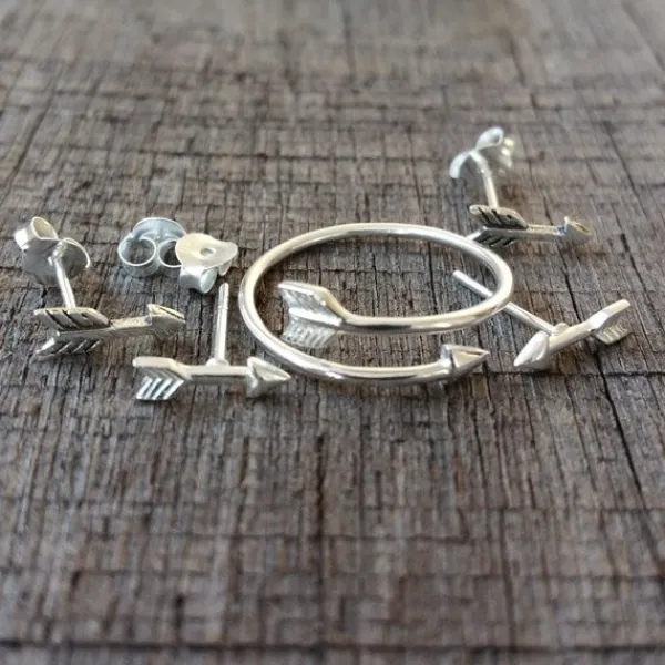 Studio Jewellery Feature & Stacker Rings | Rings-925 Sterling Silver Arrow Ring