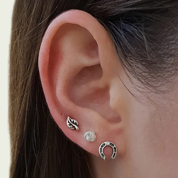 Studio Jewellery Stud Earrings | Earrings-Sterling Silver 4mm Knot Earring Studs