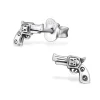 Studio Jewellery Stud Earrings | Earrings-925 Sterling Silver Pistol Ear Studs