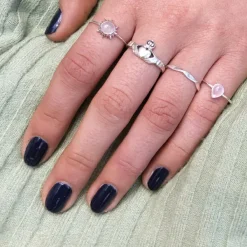 Studio Jewellery Gem Stone Rings | Rings-Sun Rose Quartz Silver Gemstone Ring