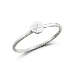 Studio Jewellery Feature & Stacker Rings | Rings-Sunrise Disc Silver Ring