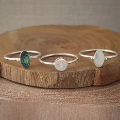 Studio Jewellery Feature & Stacker Rings | Rings-Sunrise Disc Silver Ring