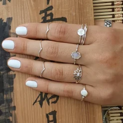 Studio Jewellery Feature & Stacker Rings | Rings-Sunrise Disc Silver Ring
