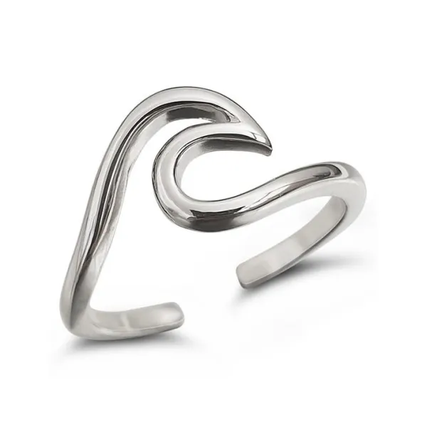 Studio Jewellery Midi And Knuckle Rings | Rings-Surf Wave Mid Finger Ring