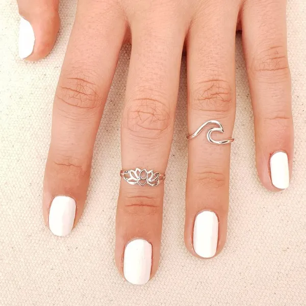 Studio Jewellery Midi And Knuckle Rings | Rings-Surf Wave Mid Finger Ring