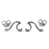 Studio Jewellery Stud Earrings | Earrings-Surf Wave Silver Earring Studs