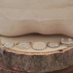 Studio Jewellery Feature & Stacker Rings | Rings-Surf Wave Silver Ring