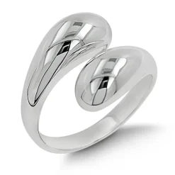 Studio Jewellery Rings-Tears Wrap Silver Ring