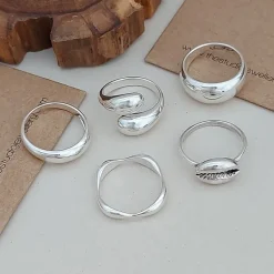Studio Jewellery Rings-Tears Wrap Silver Ring
