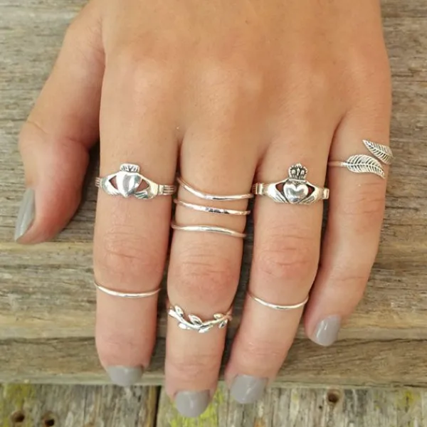 Studio Jewellery Feature & Stacker Rings | Rings-The Rock Stacker Ring in 925 Sterling Silver