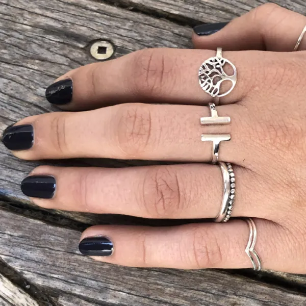 Studio Jewellery Feature & Stacker Rings | Rings-The Tree Of Life Silver Ring