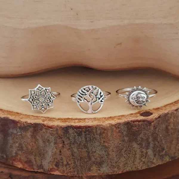Studio Jewellery Feature & Stacker Rings | Rings-The Tree Of Life Silver Ring