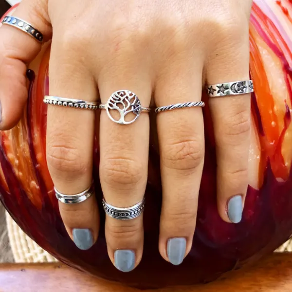 Studio Jewellery Feature & Stacker Rings | Rings-The Tree Of Life Silver Ring
