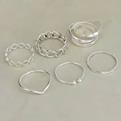 Studio Jewellery Feature & Stacker Rings | Rings-Thick Trio Ring