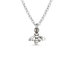 Studio Jewellery Necklaces-Tiny Bee Silver Necklace