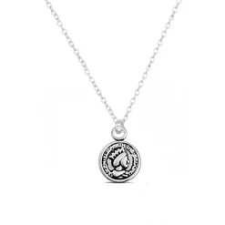 Studio Jewellery Necklaces-Tiny Coin Silver Necklace