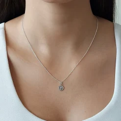 Studio Jewellery Necklaces-Tiny Coin Silver Necklace
