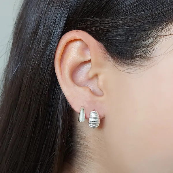 Studio Jewellery Hoop Earrings | Earrings-Tiny Dome Huggie Hoops