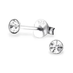 Studio Jewellery Stud Earrings | Earrings-Tiny Silver CZ Earring Studs