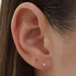Studio Jewellery Stud Earrings | Earrings-Tiny Silver CZ Earring Studs