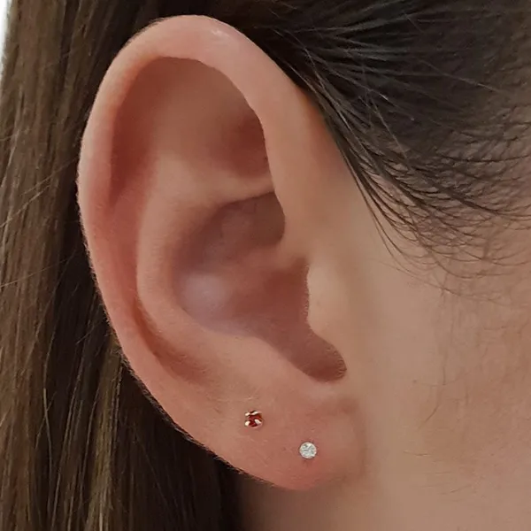 Studio Jewellery Stud Earrings | Earrings-Tiny Silver CZ Earring Studs