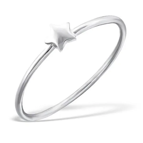 Studio Jewellery Feature & Stacker Rings | Rings-Tiny Star Silver Ring