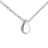 Studio Jewellery Necklaces-Tiny Water Drop Sterling Silver Pendant Necklace