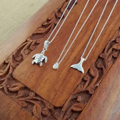 Studio Jewellery Necklaces-Tiny Water Drop Sterling Silver Pendant Necklace