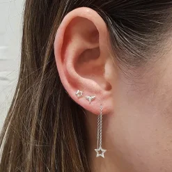 Studio Jewellery Stud Earrings | Earrings-Tiny Whale Tail Sterling Silver Ear Studs