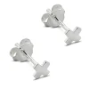 Studio Jewellery Stud Earrings | Earrings-Tiny X Silver Stud Earrings