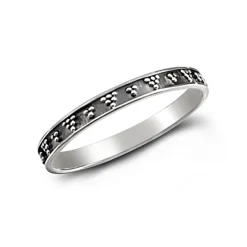 Studio Jewellery Feature & Stacker Rings | Rings-Tri Dot Silver Band Ring