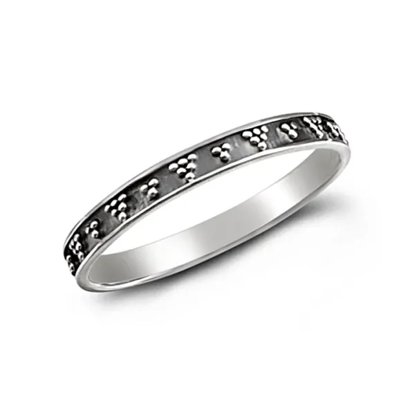 Studio Jewellery Feature & Stacker Rings | Rings-Tri Dot Silver Band Ring