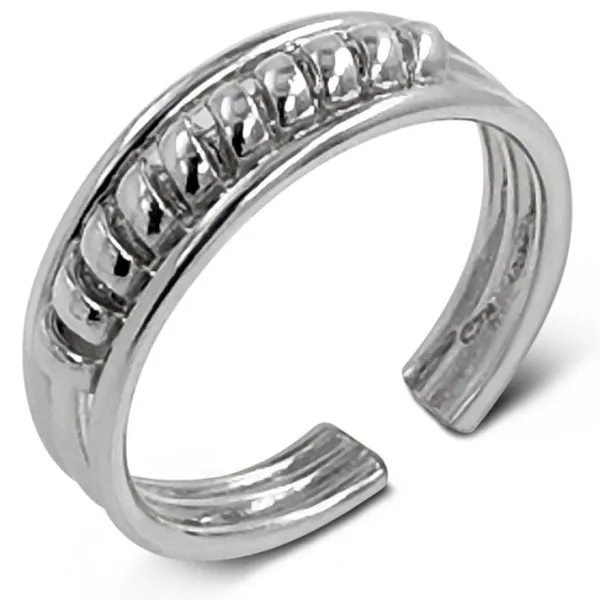 Studio Jewellery Midi And Knuckle Rings | Rings-Tri Rope MIDI Silver Knuckle Ring
